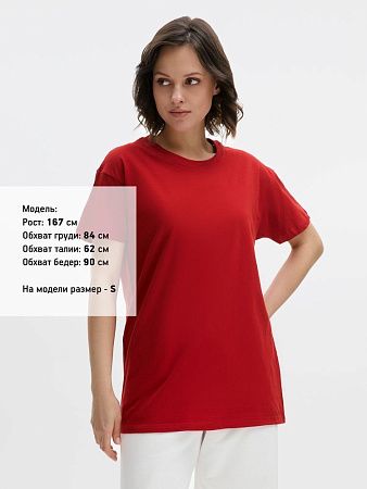 Футболка унисекс Regent 150, вишнево-красная, размер M