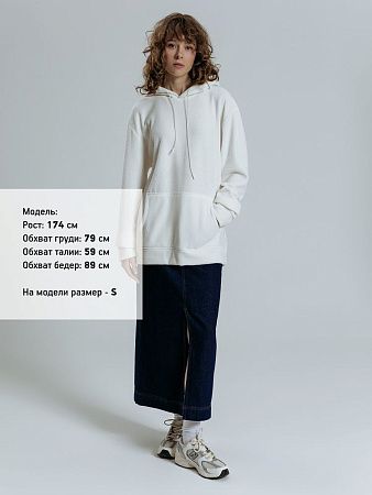 Худи унисекс Prima Vista, белое, размер L