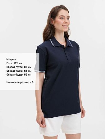 Рубашка поло Virma Stripes, темно-синяя, размер M