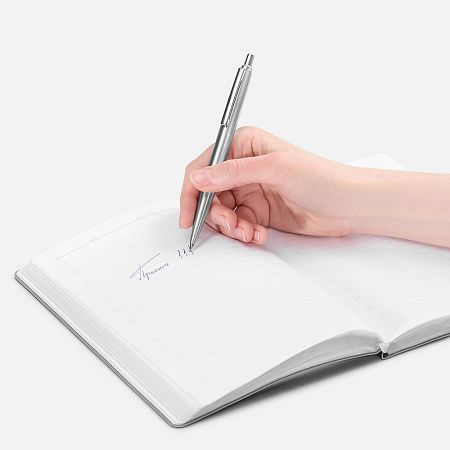 Ручка шариковая Poetica, серебристая