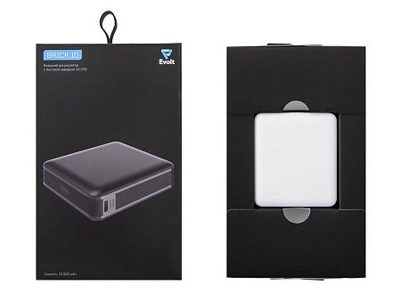 Внешний аккумулятор «Brick 10» с быстрой зарядкой QC/PD, 10000 мАч