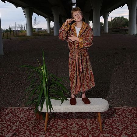 Домашние валенки Cant, красно-коричневые (терракот), размер 40