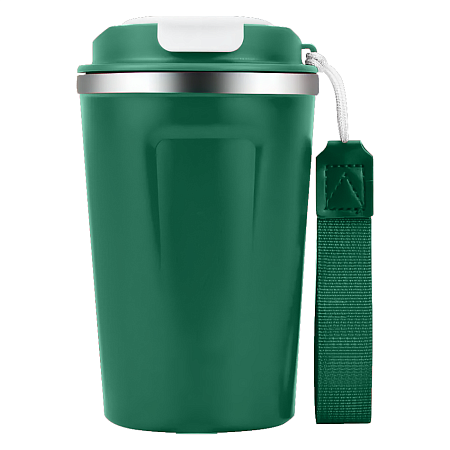 Термокружка Zencup вакуумная, стальная, 380 мл, зеленая