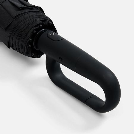 Зонт складной Skymate с УФ-защитой и ручкой-карабином, черный