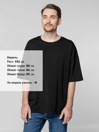 Футболка унисекс оверсайз Crosstown, черная, размер S