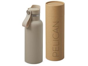 Вакуумная термобутылка «Pelican», 500 мл, цвет: бежевый