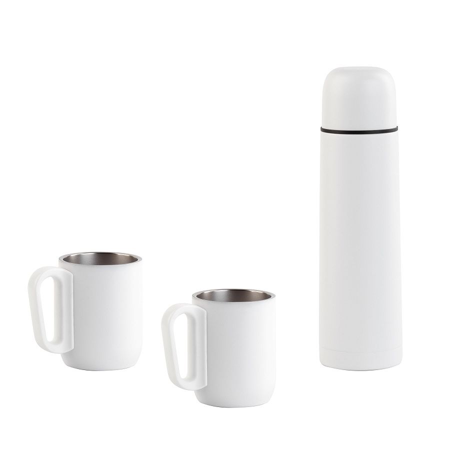 Набор "Гейзер" (термос, 2 кружки), покрытие пудра