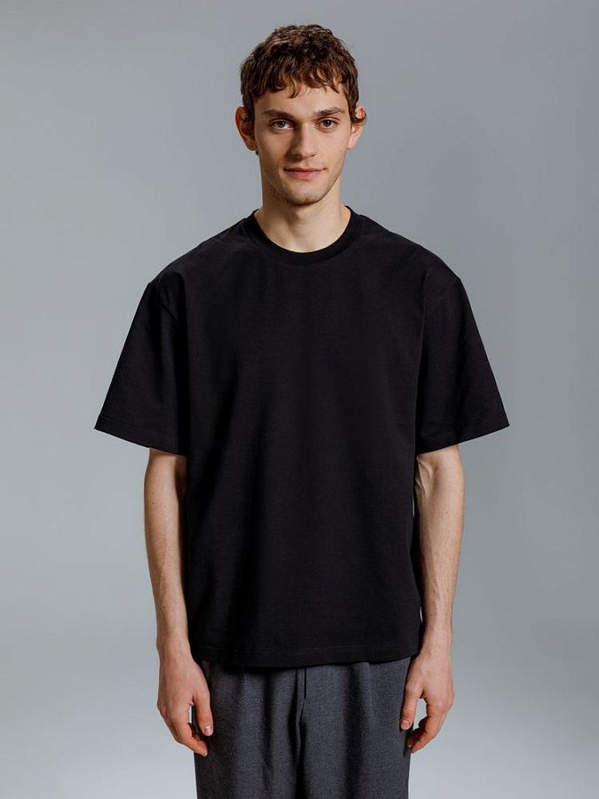 Футболка оверсайз Kangas, черная под нанесение