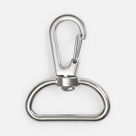 Застежка-карабин Snap Hook, L, серебристая (хром)