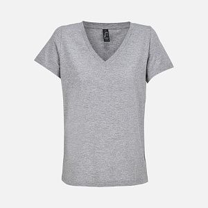 Футболка женская Regent Women с V-образным вырезом, розовая (candy) под нанесение