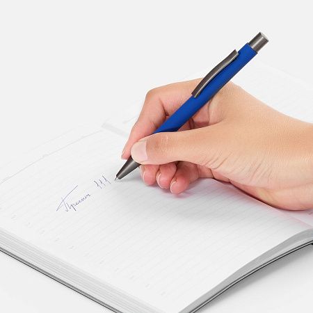 Ручка шариковая Atento Soft Touch, ярко-синяя