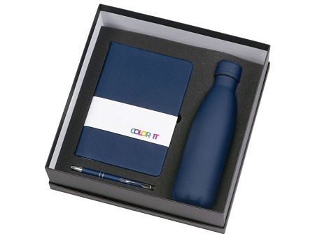 Подарочный набор "Color it" с блокнотом, металлической ручкой и термобутылкой