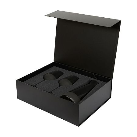 Подарочный набор декантер + 2 бокала для вина Black Edition в черной коробке
