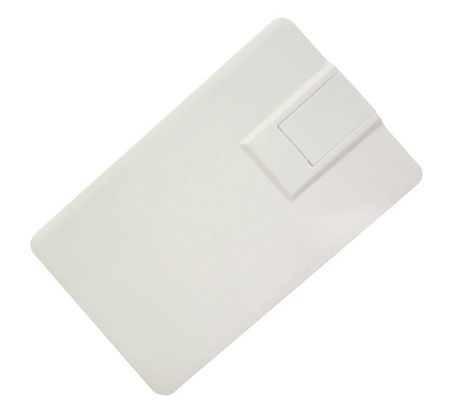 Флеш накопитель USB 2.0 в виде кредитной карты 8GB, пластик, белый
