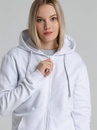 Толстовка на молнии с капюшоном Siverga Heavy 2.0, белая, размер 3XL