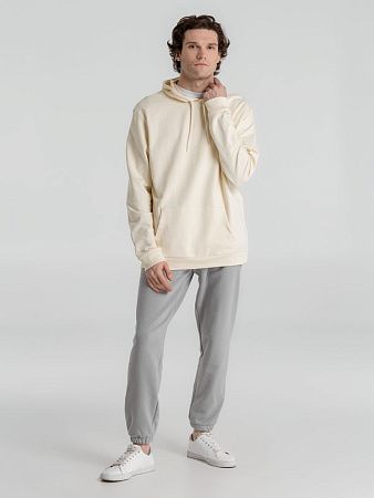 Толстовка с капюшоном унисекс Hoodie, светло-желтая, размер S