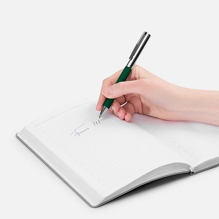 Ручка шариковая Eyeshot Soft Touch, темно-зеленая