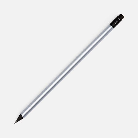 Карандаш простой Triangle Black с ластиком, серебристый
