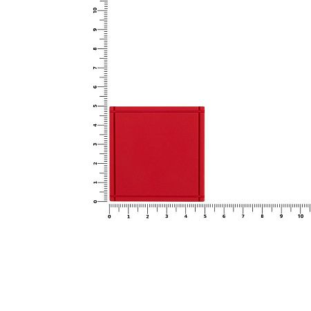 Лейбл из ПВХ Dzeta, L, красный