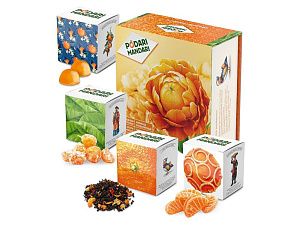 Подарочный набор с чаем и сладостями «ПодариМандари»