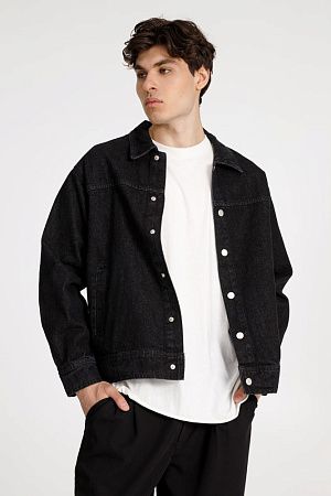 Куртка джинсовая O1, черная, размер XL/2XL