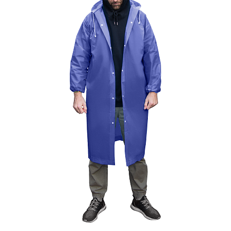 Дождевик RainForest, унисекс, материал EVA, размер XL-XXL, темно-синий