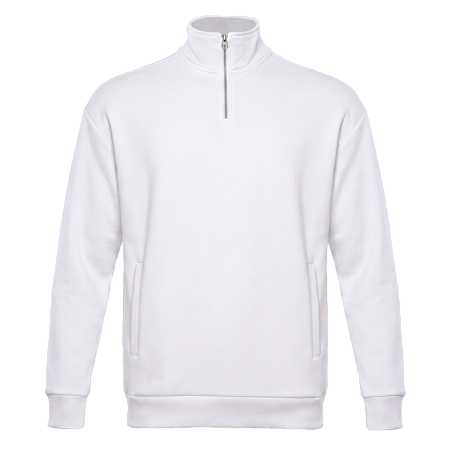 Толстовка STAN оверсайз на молнии, футер без начёса, 340, 102, Белый,  (10/1)  (44/XS)