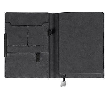 Ежедневник в суперобложке Country Palermo Mocco A5+, черный, недатированный, в подарочной коробке, в твердой обложке