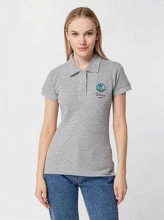 Рубашка поло женская Virma Premium Lady, серый меланж, размер XL