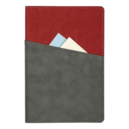 Ежедневник Flexy Smart Porta Nuba Latte A5, серый/красный, недатированный, в гибкой обложке