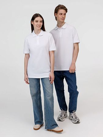 Рубашка поло унисекс Pacific, белая, размер 4XL