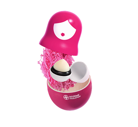 Подарочный набор "Барби матрёшка": матрешка, бальзам, наполнитель