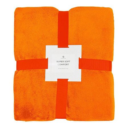 Плед мягкий флисовый Super Soft  Comfort Travel, 125*170 см, оранжевый