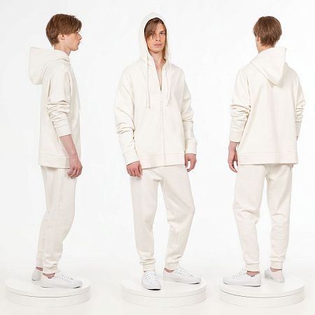 Толстовка унисекс H3, молочно-белая, размер XL/2XL