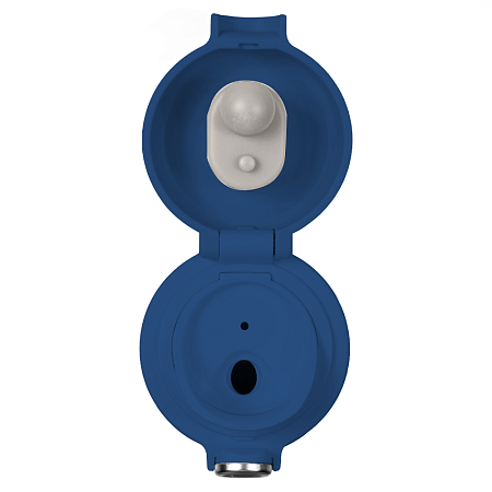Термобутылка (термос) Kyoto вакуумная, стальная, 440 мл, матовая, темно-синяя