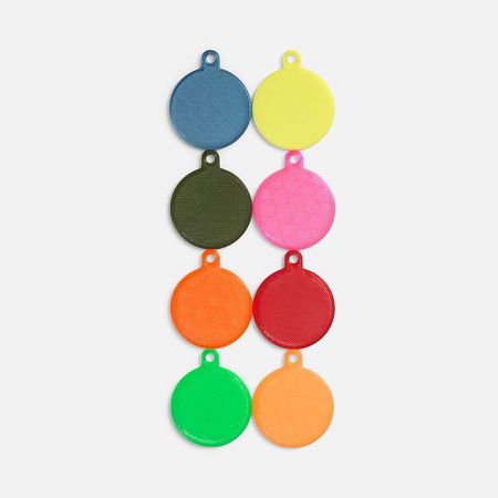 Подвеска Round, 3D-печать, красная