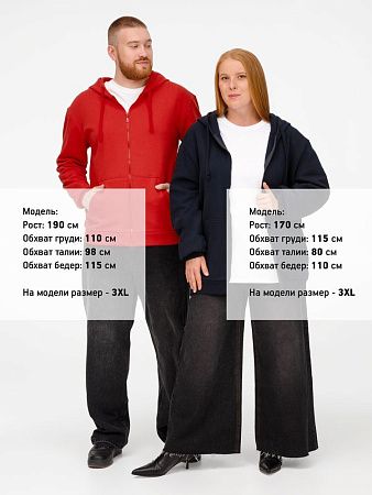 Толстовка на молнии с капюшоном Siverga Heavy 2.0, темно-синяя, размер XS