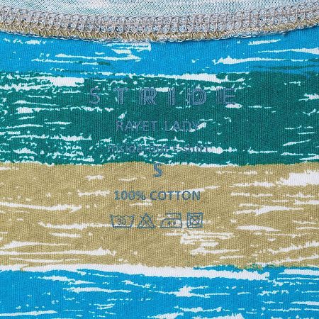 Футболка женская Rayet Lady двусторонняя, голубая с зеленым, размер S