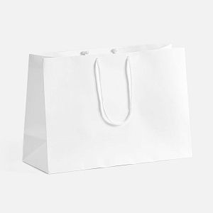Пакет бумажный с ламинацией Lami Tote M, белый