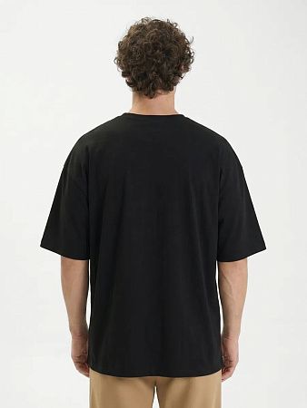 Футболка Oversize Premium 210, черная, размер S