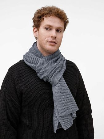 Шарф Nobilis Mono, серый (стальной)