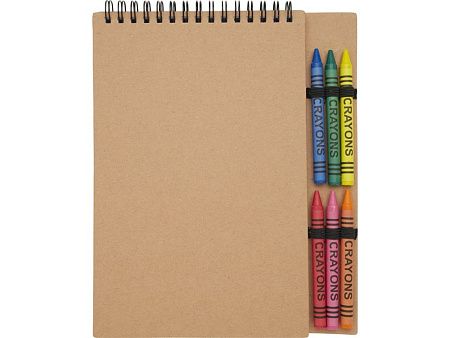 Блокнот А5 «Doodle» с восковыми мелками