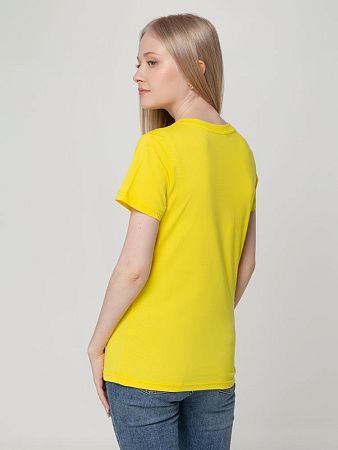 Футболка женская T-bolka Lady, желтая, размер M