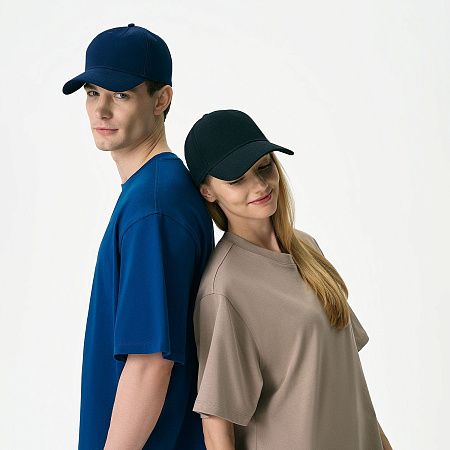 Бейсболка Фит (Fit), 5 клиньев, синий