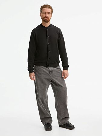 Бомбер унисекс Nuppu, черный, размер S