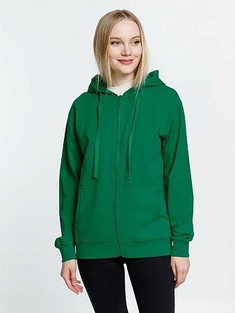 Толстовка на молнии с капюшоном Siverga 2.0, зеленая, размер 4XL
