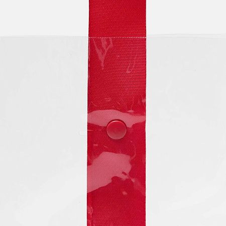 Шопер Clear Fest, ver.2, прозрачный с красными ручками