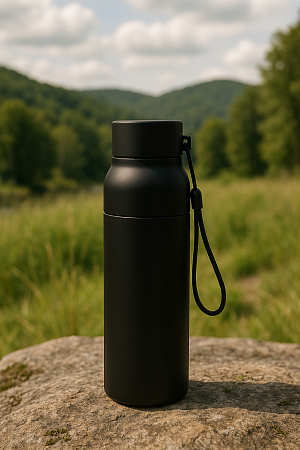 Термобутылка Button Black