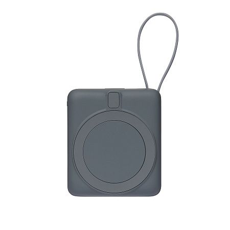 Внешний аккумулятор с подсветкой Риттер PD (Ritter PD) 10000mAh с функцией беспроводной зарядки 15W, серый