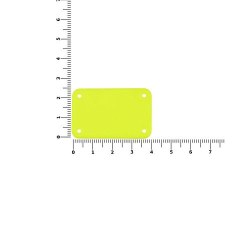 Лейбл из ПВХ Kreta, S, желтый неон